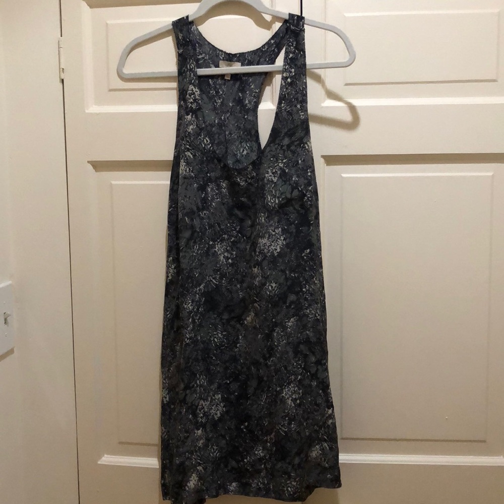 Joie Gray Silk Racerback Dress - S
